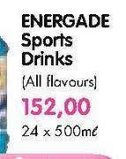 Energade Sports Drinks(All Flavours)-24x500ml 