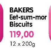 Bakers Eet-Sum-Mor Biscuits-12x200gm Each