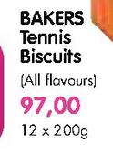 Bakers Tennis Biscuits(All Flavours)-12x200gm 