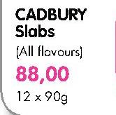 Cadbury Slabs(All Flavours)-12x90gm