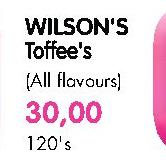 Wilson's Toffee's(All Flavours)-120's pack Each