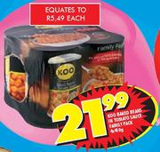Koo Baked Beans In Tomato Sauce Family Pack-4 x 410gm