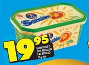 Sunshined Lite Medium Fat Spread-1kg Tub