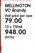 Wellington VO Brandy-12x750ml