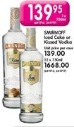 Smirnoff Iced Cake Or Kissed Vodka-750ml
