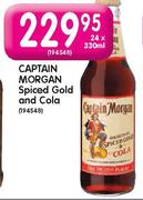 Captain Morgan Spiced Gold & Cola-24x330ml