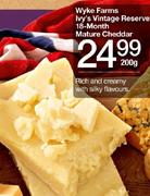 Wyke Farms Ivy's Vintage Reserve 18 Month Mature Cheddar-200gm