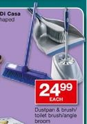 Dustpan & Brush Toilet Brush/Angle Broom-Each