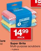 Super Brite Multi-Purpose Scrubbers-4 Piece Pack