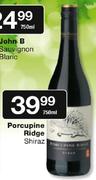 Porcupine Ridge Shiraz-750ml