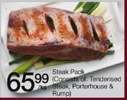 Steak Pack(Consists Of: Tenderised Steak, Porterhouse & Rump)-Per Kg