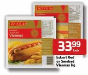 Eskort Red or Smoked Viennas-1kg Each