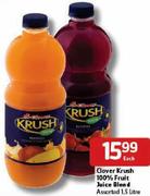 Clover Krush 100% Fruit Juice Blend-1.5L Each