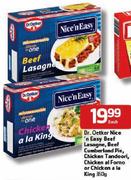 Dr.Oetker NicenEasy BeefLasagne,Beef Cumberland Pie,ChickenTandoori,Chicken AlFomo/Chicken Ala-350Gm