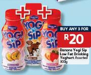 Danone Yogi Sip Low Fat Drinking Yoghurt-3x300Gm