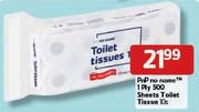 Pnp No-Name 1 Ply 500 Sheets Toilet Tissue-10's