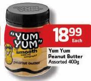 Yum Yum Peanut Butter Assorted-400g Each