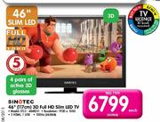 Sinotec 46"(117cm) 3D Full HD Slim LED TV(STL3-46ME51)-Each