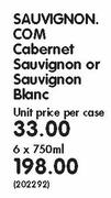 Sauvignon.Com Cabernet Sauvignon Or Sauvignon Blanc-6x750ml