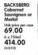 Backsberg Cabernet Sauvignon Or Merlot-6x750ml