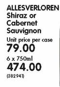 Allesverloren Shiraz Or Cabernet Sauvignon-6x750ml