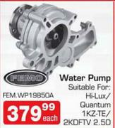 Femo Water Pump Suitable For HiLux/Quantum 1KZ TE/2KDFTV 2.5D-Each