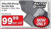 Auto Craft 4 Pce PVC Shining Mat Set-Per Set