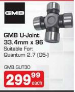 GMB U Joint 33.4mmx96 Suitable For Quantum 2.7(05-)-Each