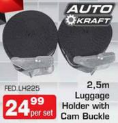 Auto Craft 2.5m Luggage Holder With Cam Bracket(FED LH225)-Per Set