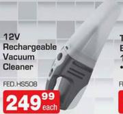 12V Rechargeable Vaccum Cleaner(FED HS508)-Each