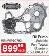 Femo Oil Pump Suitable For Toyota Quantum 2.5D 2KD FTV-Each