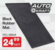 Auto Craft Black Rubber mat-Each