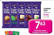Cadbury Slabs(All Flavours)-90gm Each
