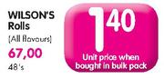   Wilson's Rolls(All Flavours)- Each