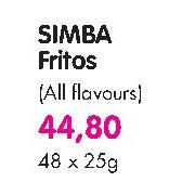 Simba Fritos(All Flavours)-48X25gm