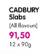 Cadbury Slabs(All Flavours)-12X90gm