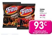 Simba Fritos(All Flavours)-25g Each