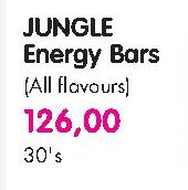  Jungle Energy Bars(All Flavours)-30's