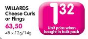 Willards Cheese Curls Or Flings-12g/14g
