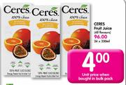 Ceres Fruit Juice(All Flavours)-200ml