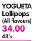 Yogueta Lollipops(All Flavours)-48's
