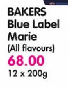 Bakers Blue Label Marie(All Flavours)-12x200gm