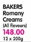 Bakers Romany Creams(All Flavours)-12x200gm
