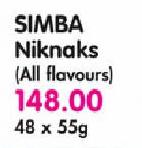 Simba Nicnaks(All Flavours)-48x55gm