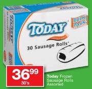 Today Frozen Sausage Rolls Assorted-30's