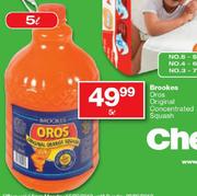 Brookes Oros Original Concentrated Squash-5ltr