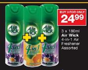 Air Wick 4-In-1 Air Freshener Assorted-3 x 180ml 