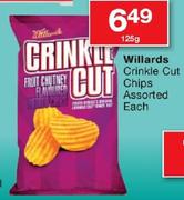 Willards Crinkle Cut Chips Assorted-125g Each