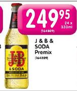 J & B Soda Premix-24x330ml