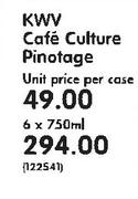 KWV Cafe Culture Pinotage-6x750ml